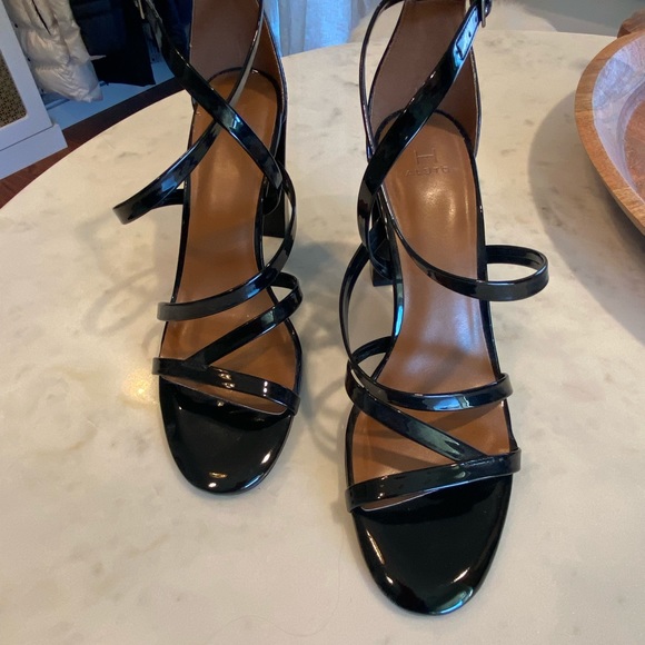 Halston Patent Leather Strappy Heels - Picture 2 of 4